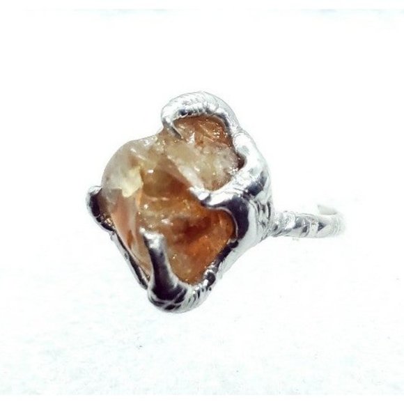 Citrine crystal ring handmade - Picture 10 of 12